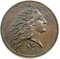 Flowing Hair Large Cent For Sale