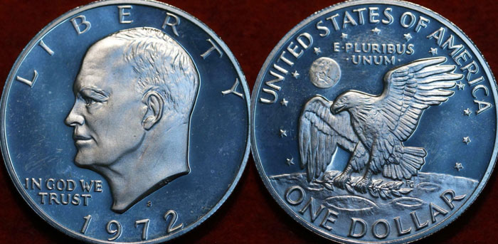 Eisenhower Dollar Silver Content Blue Ike