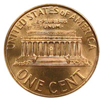 Lincoln Memorial Penny Small Cents For Sale